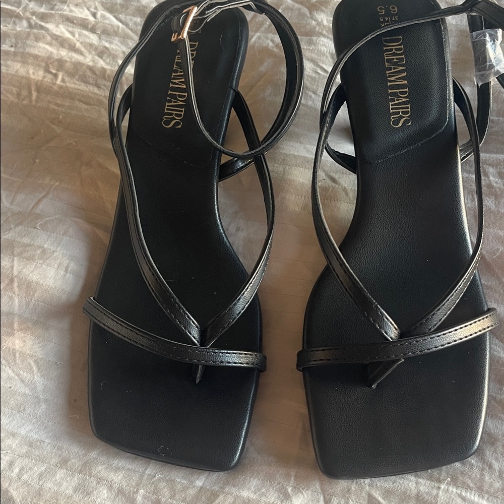 Dream Pairs Black Strappy Heels